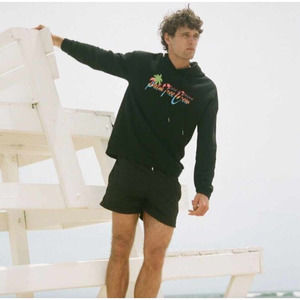 Solid & Striped Palm Tree Crew The Hoodie Blackout Men's Size Small